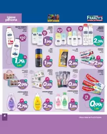 Volantino Franzy's Pagina 4: Biorepair Dentifricio €2,99, Franzy's Salviettine Pocket €0,59