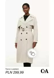 C&A gazetka tydzień 42 Strona 4: Trencz z paskiem C & A €299,99
