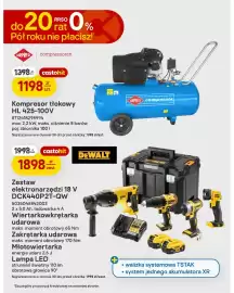 Castorama gazetka tydzień 42 Strona 15: Zestaw elektronarzędzi 18 V DEWALT €1.898,00, Kompresor tłokowy AIRPRESS €1.198,00