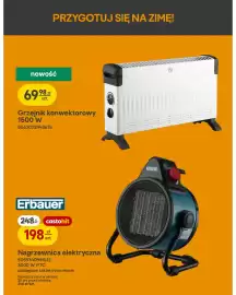 Castorama gazetka tydzień 42 Strona 24: Nagrzewnica elektryczna Erbauer €198,00, Grzejnik konwektorowy €69,98