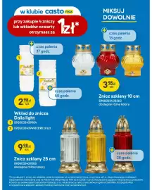 Castorama gazetka tydzień 42 Strona 15: Wkład do znicza Dalia light czas palenia 50 godz €3,98, Znicz szklany 25 cm €9,98