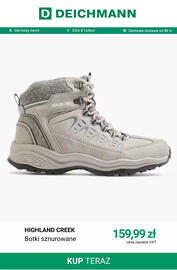Deichmann gazetka tydzień 42 Strona 14: Botki sznurowane Highland Creek €159,99