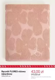 Homla gazetka tydzień 42 Strona 12: Ręcznik Flores różowy żakardowy 100x150 cm €43,00