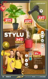 Netto gazetka tydzień 42 Strona 3: Lampa bezprzewodowa €23,40, Sztuczna roślina w doniczce w stylu monstery €31,20