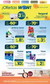 Folleto Clarel Página 14: Dodot pañales bebé seco €10,29, Ariel & Lenor €8,24