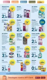 Folleto Clarel Página 9: Glade One recambio €2,99, Ajax Fregasuelos Pino y Fiesta de Flores €1,34