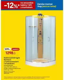Castorama gazetka tydzień 42 Strona 12: Kabina półokrągła Bamboo z hydromasażem i brodzikiem €1.298,00