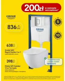 Castorama gazetka tydzień 42 Strona 9: Zestaw stelaż Wc Rapid Solido 3 w 1 Grohe + miska Wc Solider Viva Tornado €836,00
