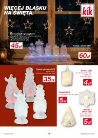 KiK gazetka Strona 9: Figurki akrylowe LED €35,00, Świeca LED €4,00