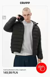 Cropp gazetka tydzień 42 Strona 2: Czarna pikowana kurtka z kapturem Cropp €149,99
