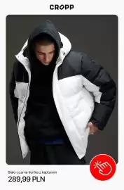 Cropp gazetka tydzień 42 Strona 7: Biało-czarna kurtka z kapturem Cropp €289,99