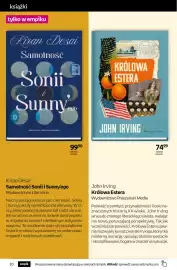 Empik gazetka Strona 10: Książka Samotność Sonii i Sunny'ego Kiran Desai €99,90, Książka Królowa Estera John Irving €74,99