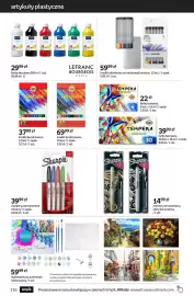 Empik gazetka Strona 28: Farby tempera 6 kol €22,00, Marker permanentny złoty Sharpie €14,99