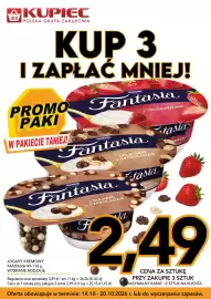 Kupiec gazetka tydzień 42 Strona 2: Jogurt kremowy Fantasia z truskawkami Danone €2,49