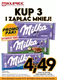Kupiec gazetka tydzień 42 Strona 5: Czekolada Milka Alpine Milk €4,49