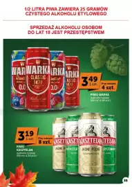 ABC gazetka | Supermarket Strona 35: Piwo Kasztelan Niepasteryzowane €3,19, Piwo Warka Classic €3,49