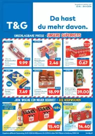 T&G Flugblatt Seite 1: Lavazza Crema e Aroma €18,99, Jägermeister Automat-Box €39,00