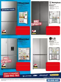 The Good Guys catalogue week 42 Page 4: Hoceny REVERSIBLE DOOR Hisense 503L Bottom Mount Refrigerator • 354L Fridge, 149L