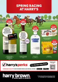 Harry Brown catalogue Page 1: XXXX Gold €51,90, Jim Beam Bourbon & Cola Varieties €44,90