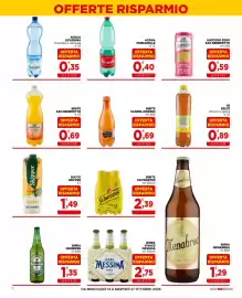 Volantino Gran mercato Pagina 18: Schweppes Tonica €2,39, Birra Messina Vivace €2,75