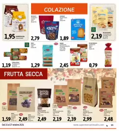 Volantino Madis Pagina 15: Selex Savoiardi €1,29, Kinder Colazione Più Merendina Integrale €2,45