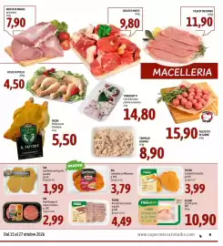 Volantino Madis Pagina 9: AIA Sottilissime di pollo panate €1,99, Hamburger di suino e bovino AIA €2,99