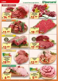 Volantino Ipercarni Pagina 2: Fettine di coscio di scottona €17,99, Corona-muscolo polpa magra di bovino adulto €12,99