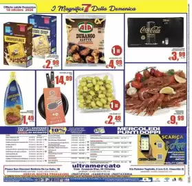 Volantino Pewex Pagina 28: Gamberoni argentini €9,99, Olio semi girasole Topazio €1,49