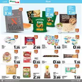 Volantino SpesaPiù Supermercati Pagina 6: Beretta Wurstel Classici €0,55, Selex base per focaccia €1,35