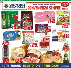 Volantino Sacoph Pagina 1: Heineken birra €5,99, As do Mar tonno olio di oliva €5,99