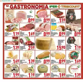 Volantino Iper Triscount Pagina 12: Fiorucci salame milano/ungherese €1,19, Senfter speck i.g.p. gran resa l'etto €1,59