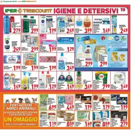 Volantino Iper Triscount Pagina 19: Regina asciugoni €1,99, Mastro Lindo sgrassatore cucina/igienizzante/multiuso €1,99
