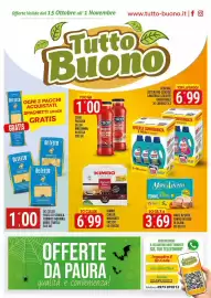 Volantino Tutto Buono Pagina 1: Kimbo cialda macinato fresco €6,99, Passata della Maremma Toscana extrafine Cirio €1,00