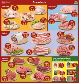 Volantino Supermercati EffePiù Pagina 3: Fettine di pancetta di suino €4,99, BonRoll Speck e Formaggio €6,49