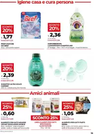 Volantino Unicoop Pagina 13: Ammorbidente i concentrati Chanteclair €2,36, Alimento per gatti filets Sheba €1,05