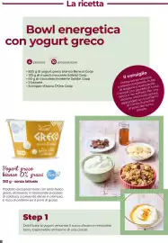 Volantino Unicoop Pagina 8: La ricetta Bowl energetica con yogurt greco minuti 4 persone 10 preparazione • 500 g di yogurt