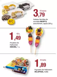 Folleto BonpreuEsclat Página 16: DILLEPASA figuretes de halloween €1,89, Galetes farcides de xocolata MUSFI'S €3,79