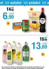 Folleto BonpreuEsclat Página 21: Schweppes Zero Tónica Original €13,69, Calvo mejillones en escabeche €6,99