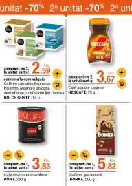 Folleto BonpreuEsclat Página 24: Nescafe cafe soluble caramel €3,67, Dolce Gusto café en cápsulas €2,59