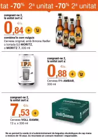 Folleto BonpreuEsclat Página 43: Moritz cervesa original amb ilimona radler o torrada 0,0 moritz o moritz 7 €0,84