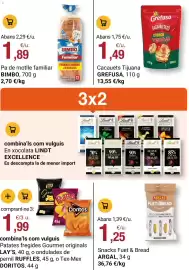 Folleto BonpreuEsclat Página 80: Grefusa cacauets tijuana €1,49, Bimbo pa de motlle familiar €1,89