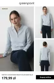 Greenpoint gazetka tydzień 42 Strona 10: Sweter z dodatkiem wełny kolor baby blue Greenpoint €179,99