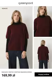 Greenpoint gazetka tydzień 42 Strona 6: Wełniany sweter z krótkim rękawem bordo Greenpoint €169,99