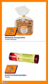 Action folder week 43 Pagina 12: Dumil hondenpoepzakjes €0,57, Patisserie stroopwafels €1,49