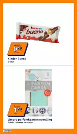 Action folder week 43 Pagina 17: Kinder Bueno €0,79, Limpro parfumkaarten navulling €1,28
