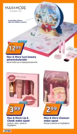 Action folder week 43 Pagina 19: Max & More luxe beauty adventskalender €12,99, Max & More Lip & Cheek make-upset €3,99