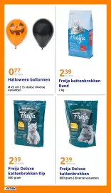 Action folder week 43 Pagina 28: Freija Deluxe kattenbrokken €2,39, Freija kattenbrokken Rund €2,39