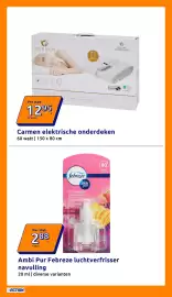 Action folder week 43 Pagina 3: Carmen elektrische onderdeken €12,95, Ambi Pur Febreze luchtverfrisser navulling €2,88