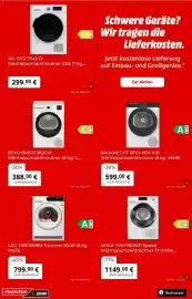MediaMarkt Prospekt Seite 4: AEG TR8T65880 Trockner 8000 €799,00, MIELE TWH780WP Speed Wärmepumpentrockner T1 White €1.149,00