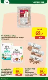 Maxi Zoo tilbudsavis Side 4: EasyBarf Paté pølse €50,00, Brit godbidder €25,00